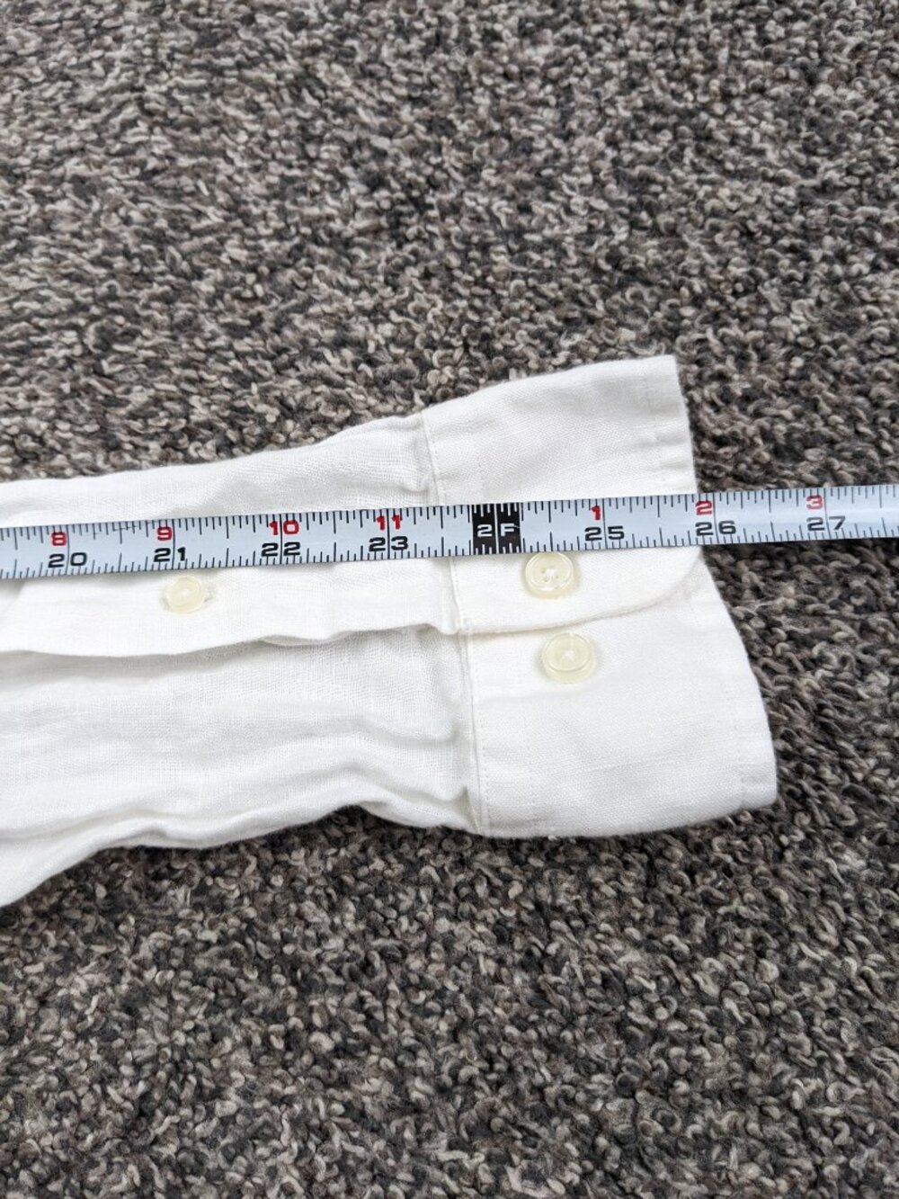 2023 Brooks Brothers Shirt 100% Linen Long Sleeve Button Down White Mens Large - Picture 8 of 10